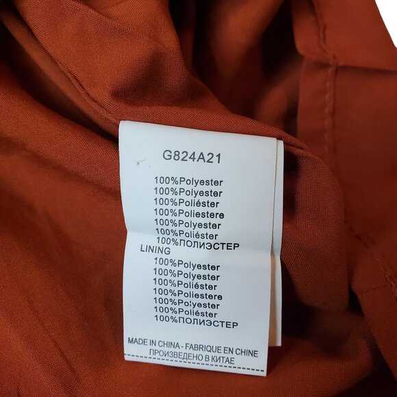 NWT Molly Bracken Shades of Rust / Copper with tiered ruffle bottom Size Small - Picture 14 of 14